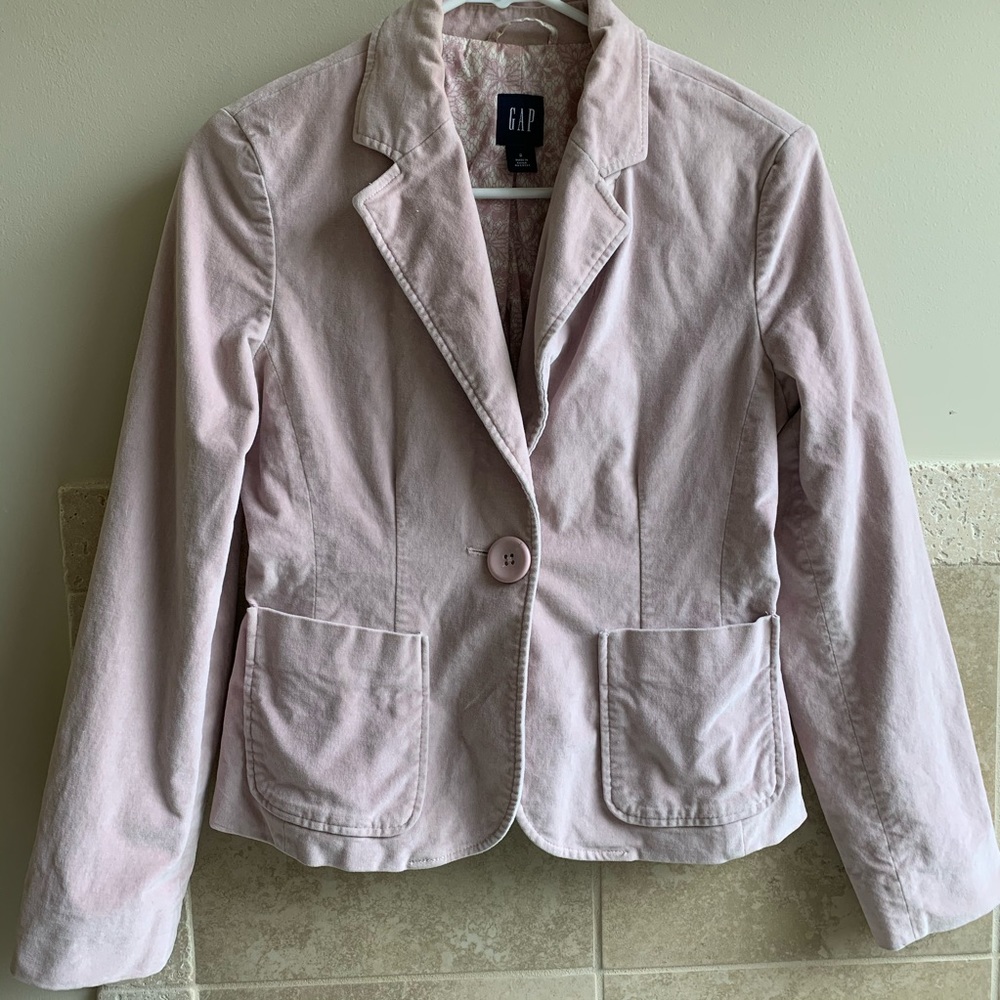 GAP Blazer | Size 2/Small | light pink, velvet
